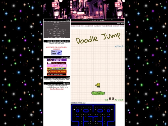 main pages/arcade screenshot