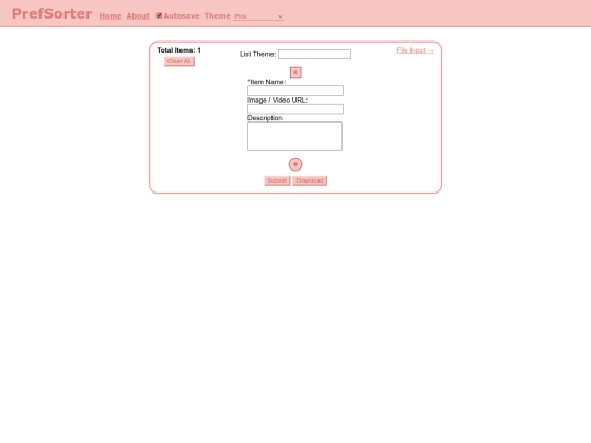 prefsorter screenshot