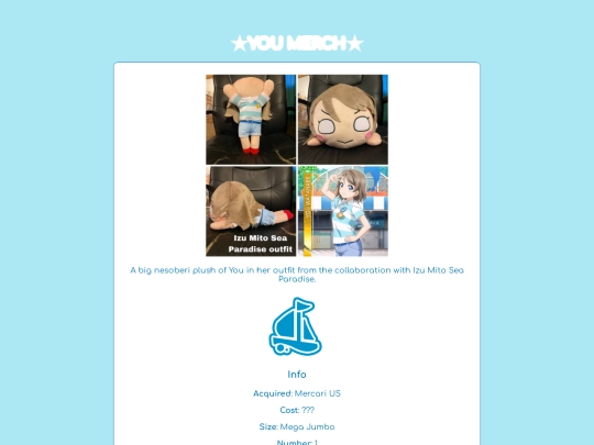 you merch/izumitoseaparadise screenshot