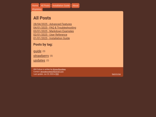 404-culture.neocities.org/blog/info/all_posts screenshot