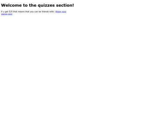 Quizzes screenshot