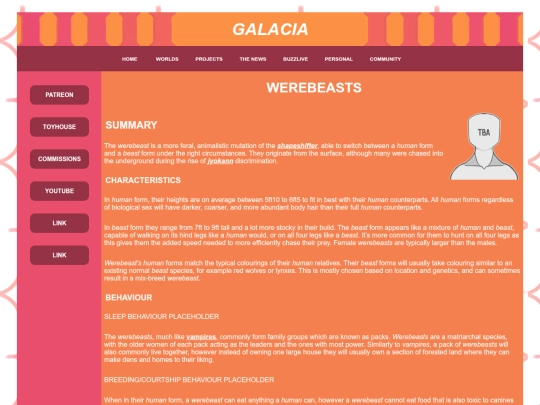 WORLDS/GALAPEDIA/WEREBEASTS screenshot