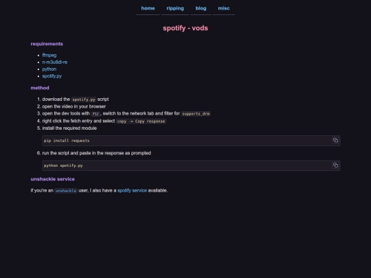 ripping/spotify/vods screenshot
