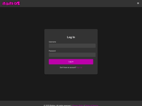 login screenshot