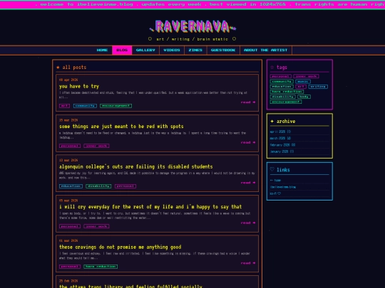 blog screenshot