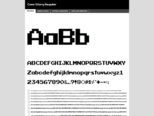 font/cave-story-demo screenshot