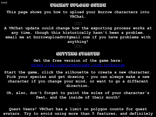 burrow-vrchat/guide screenshot