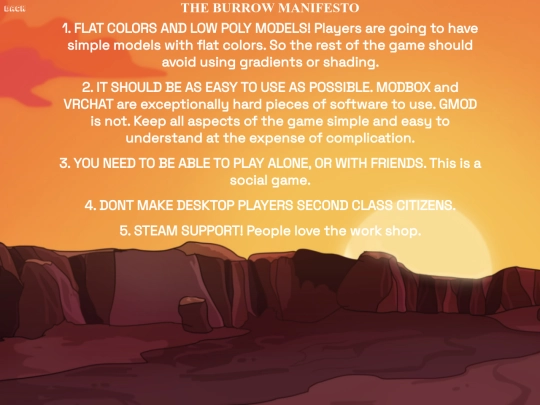 burrow_manifesto screenshot