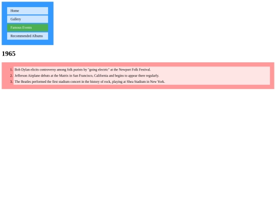 FamouseventesCSS screenshot