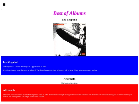 albums screenshot