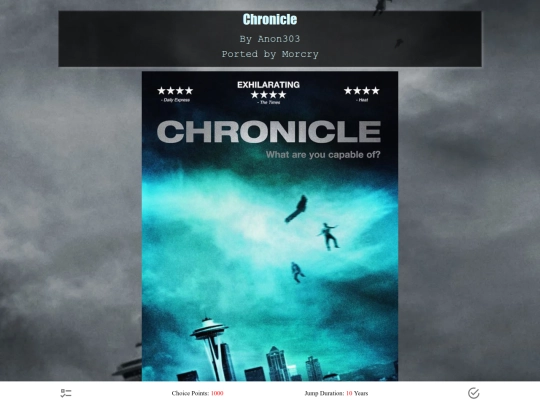 CYOA/Chronicle screenshot