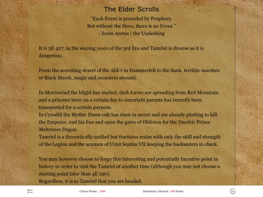 CYOA/Morroblivion screenshot
