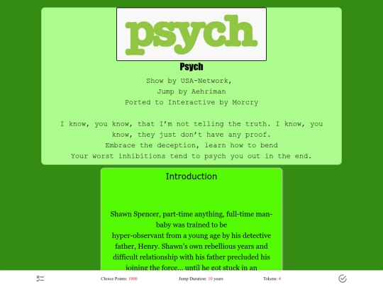 CYOA/Psych screenshot