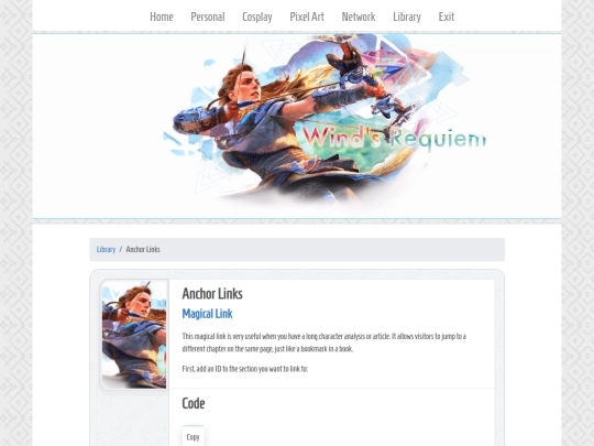 anchorlinks screenshot