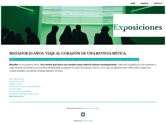 exposiciones screenshot
