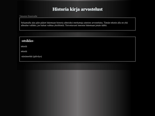 kirjalajittelu/historia screenshot