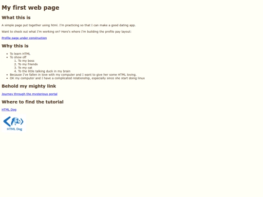 myfirstpage screenshot