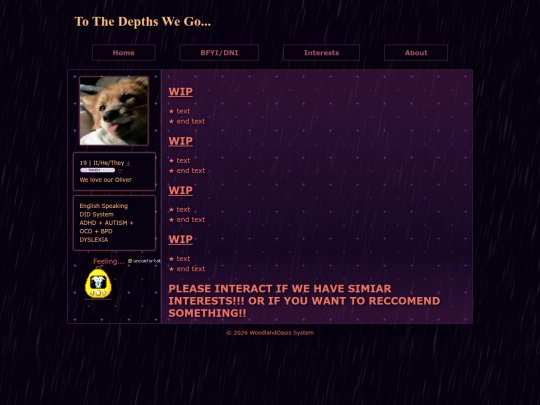 interests screenshot