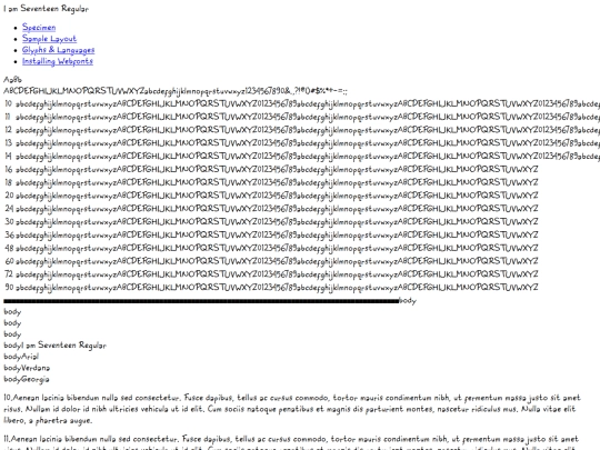 fontseventeen/i_am_seventeen-demo screenshot
