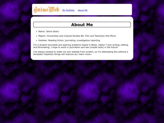 aboutme screenshot