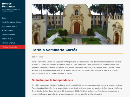 heroes/toribio-seminario screenshot