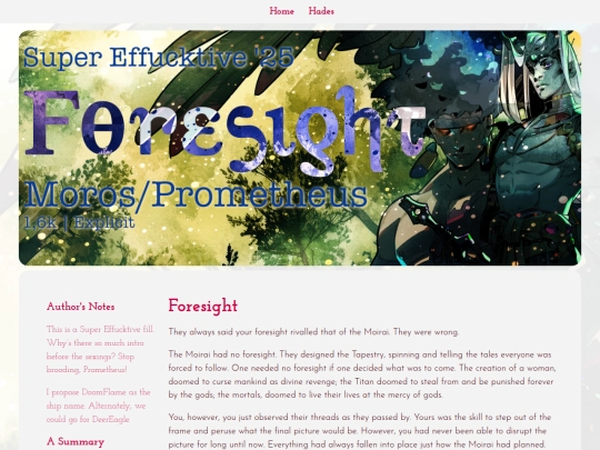 Stories/Hades_Foresight screenshot