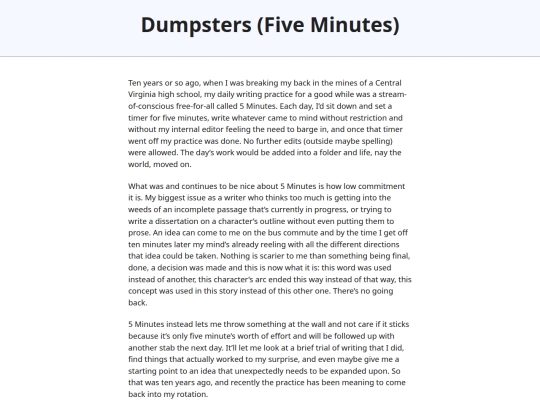 five-minutes/dumpsters-blast screenshot