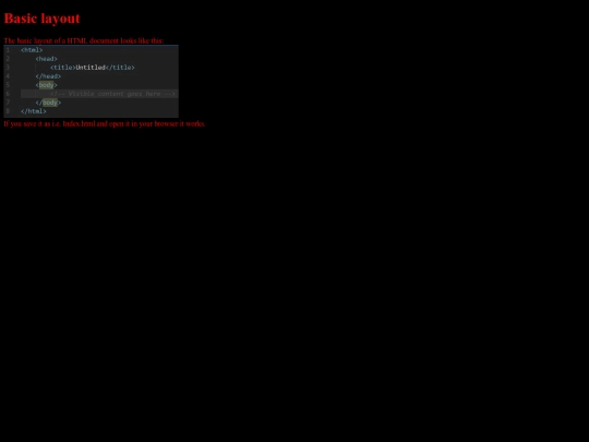 HTML5Examples/basiclayout screenshot