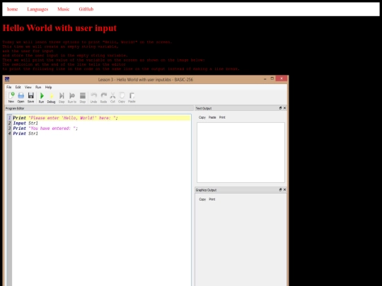 basic256tutorials/examples/lesson-0003-hello-world-with-user-input screenshot