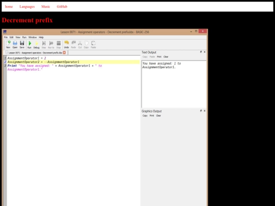 basic256tutorials/examples/lesson-0071-decrement-prefix screenshot