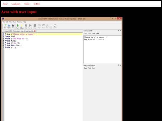 basic256tutorials/examples/lesson-0091-mathematics-acos-with-user-input screenshot