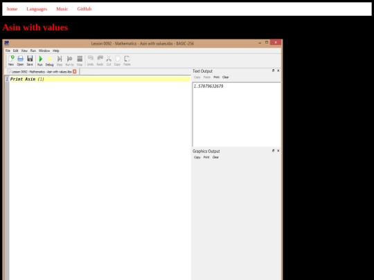 basic256tutorials/examples/lesson-0092-mathematics-asin-with-values screenshot