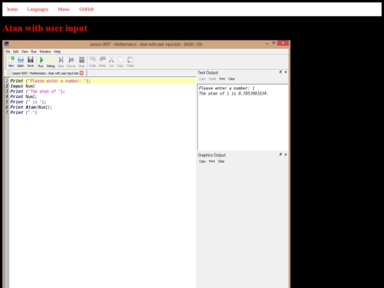 basic256tutorials/examples/lesson-0097-mathematics-atan-with-user-input screenshot