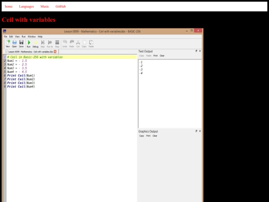 basic256tutorials/examples/lesson-0099-mathematics-ceil-with-variables screenshot