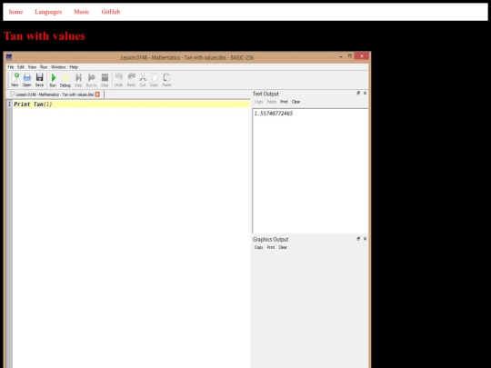 basic256tutorials/examples/lesson-0148-mathematics-tan-with-values screenshot