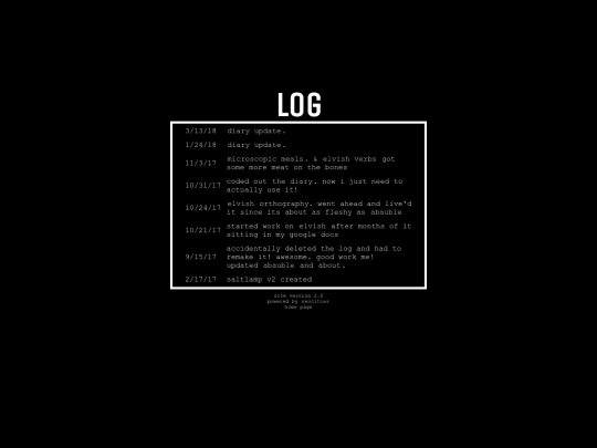 log screenshot