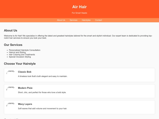 airHair screenshot