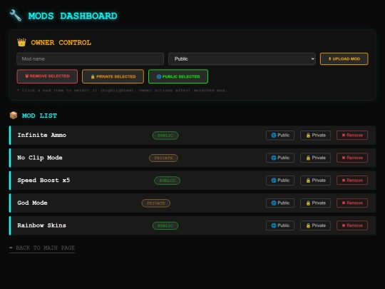 mods screenshot