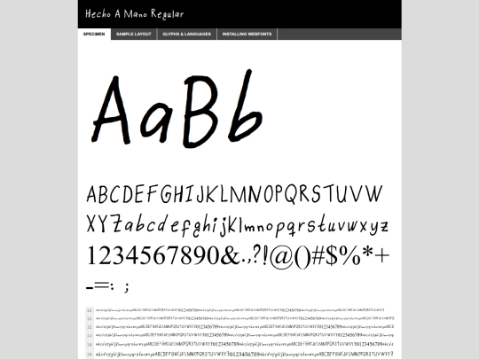 fontsncss/hechoamano-regular-demo screenshot