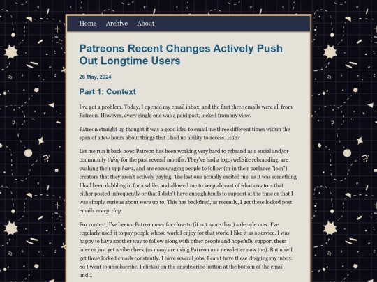 posts/2024-05-26-Patreons-Recent-Changes-Actively-Push-Out-Longtime-Users screenshot