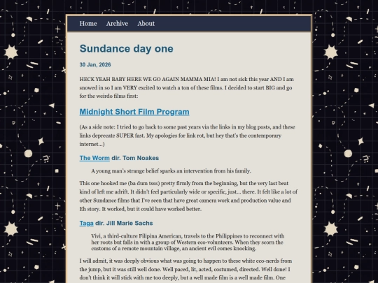 posts/2026-01-30-Sundance-day-one screenshot