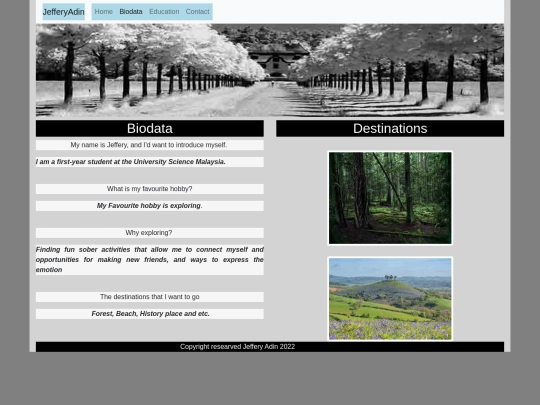Biodata screenshot