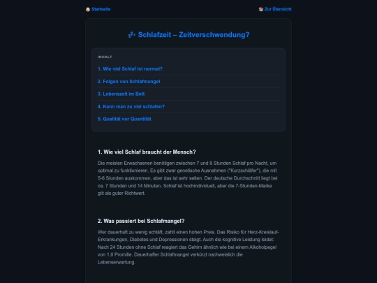 Zeit thema/ThemaSchlafzeit screenshot