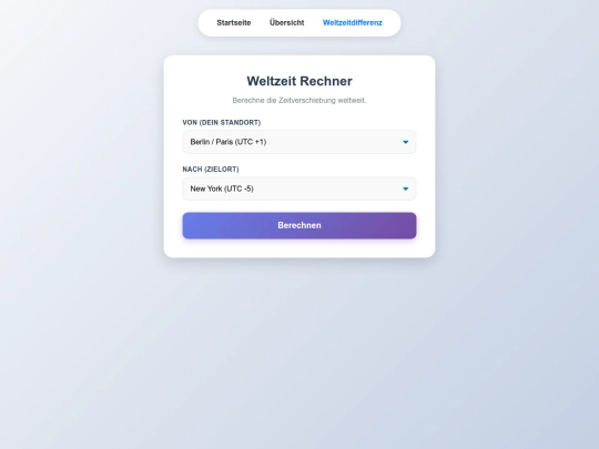 Zeit thema/WeltZeitrechner screenshot