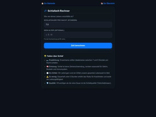 schlafenszeitrechner screenshot