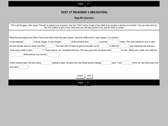 READING TEST/TEST27READING3 screenshot