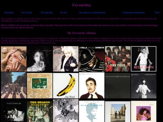 favourites screenshot