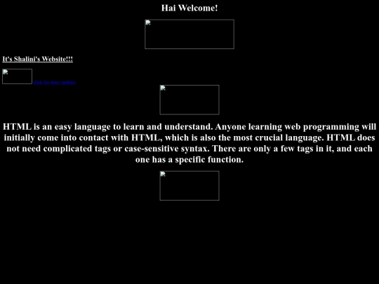 Shalini Html screenshot
