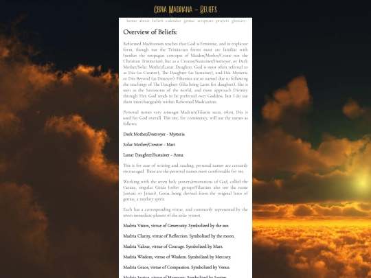 beliefs screenshot