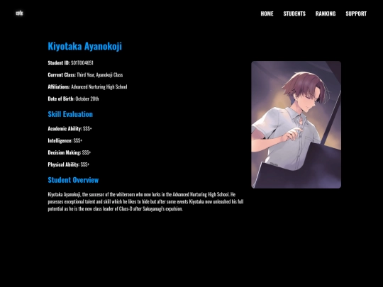 students/ayanokoji screenshot